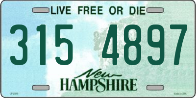 NH license plate 3154897
