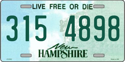 NH license plate 3154898