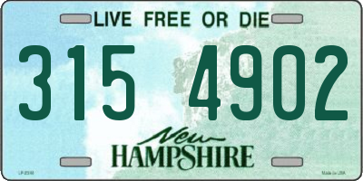NH license plate 3154902
