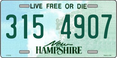 NH license plate 3154907