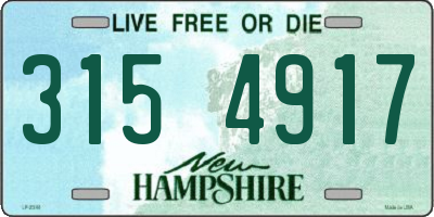 NH license plate 3154917