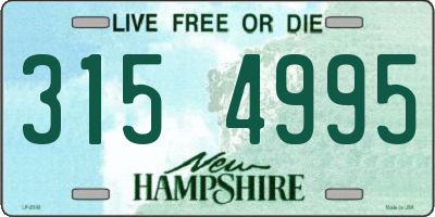 NH license plate 3154995