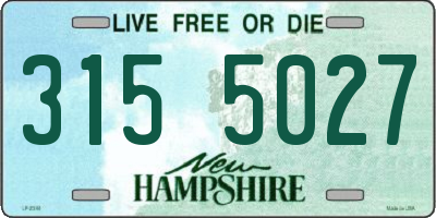 NH license plate 3155027