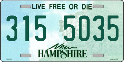 NH license plate 3155035