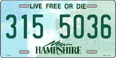NH license plate 3155036