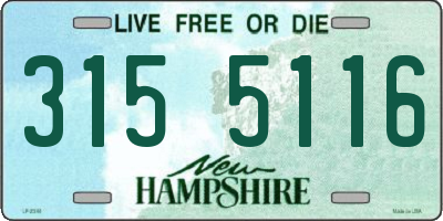 NH license plate 3155116