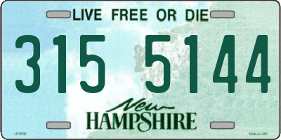 NH license plate 3155144