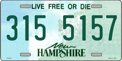 NH license plate 3155157