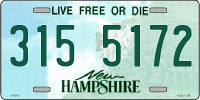 NH license plate 3155172