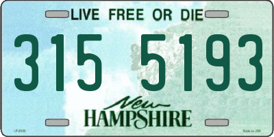 NH license plate 3155193