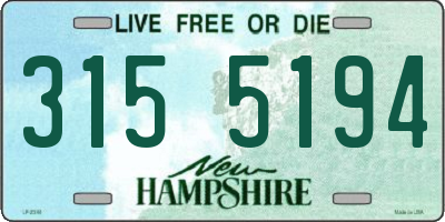 NH license plate 3155194