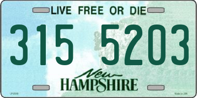 NH license plate 3155203