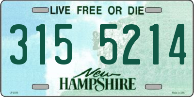 NH license plate 3155214
