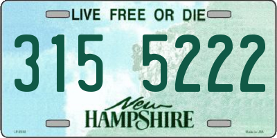 NH license plate 3155222