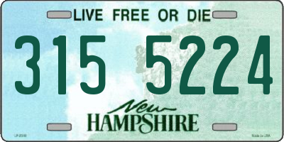 NH license plate 3155224