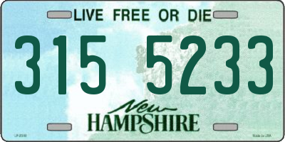 NH license plate 3155233