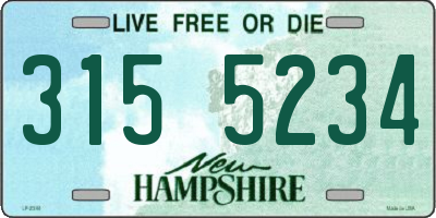 NH license plate 3155234