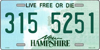 NH license plate 3155251