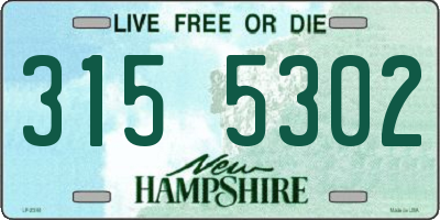 NH license plate 3155302
