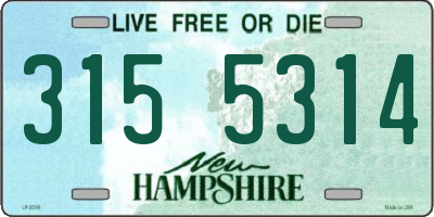 NH license plate 3155314