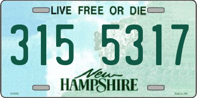 NH license plate 3155317