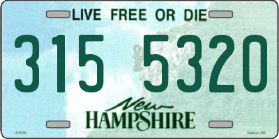 NH license plate 3155320