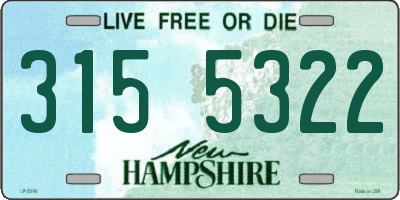 NH license plate 3155322