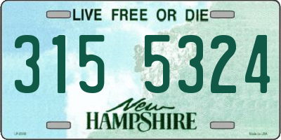 NH license plate 3155324