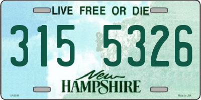 NH license plate 3155326