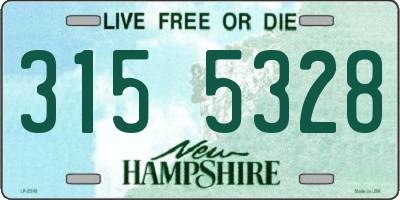 NH license plate 3155328