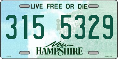 NH license plate 3155329