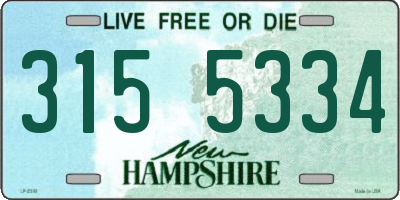 NH license plate 3155334