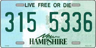 NH license plate 3155336