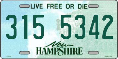 NH license plate 3155342