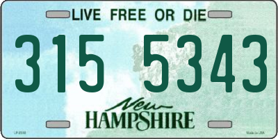 NH license plate 3155343