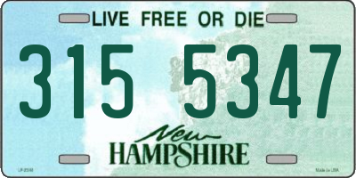 NH license plate 3155347