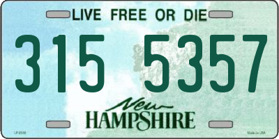 NH license plate 3155357