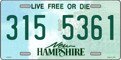 NH license plate 3155361