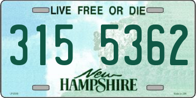 NH license plate 3155362