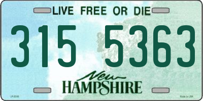 NH license plate 3155363
