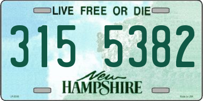 NH license plate 3155382