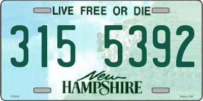 NH license plate 3155392