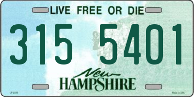 NH license plate 3155401