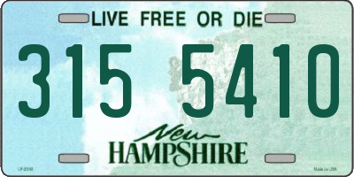NH license plate 3155410