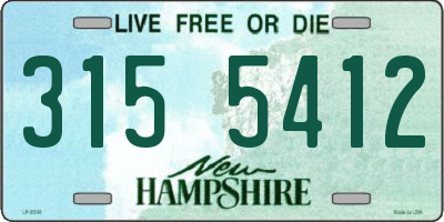 NH license plate 3155412