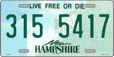 NH license plate 3155417