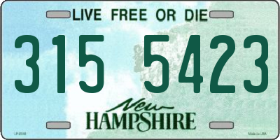 NH license plate 3155423