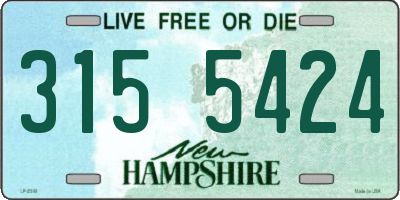 NH license plate 3155424