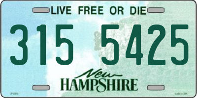 NH license plate 3155425