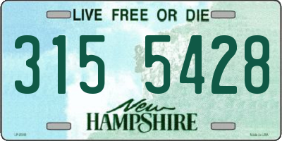 NH license plate 3155428